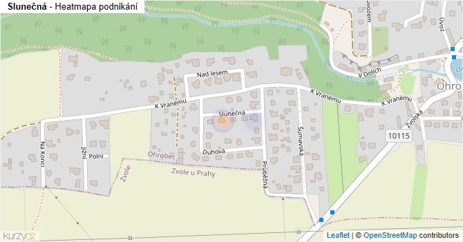 Slunečná - mapa podnikání
