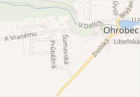 Šumavská v obci Ohrobec - mapa ulice