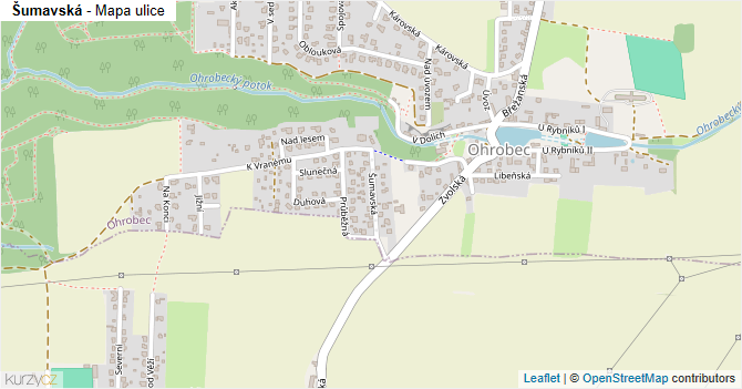 Šumavská - mapa ulice