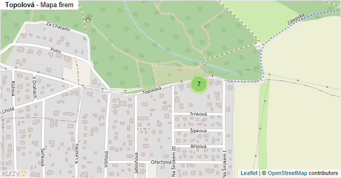 Topolová - mapa firem