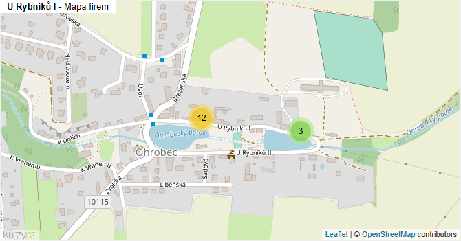 U Rybníků I - mapa firem