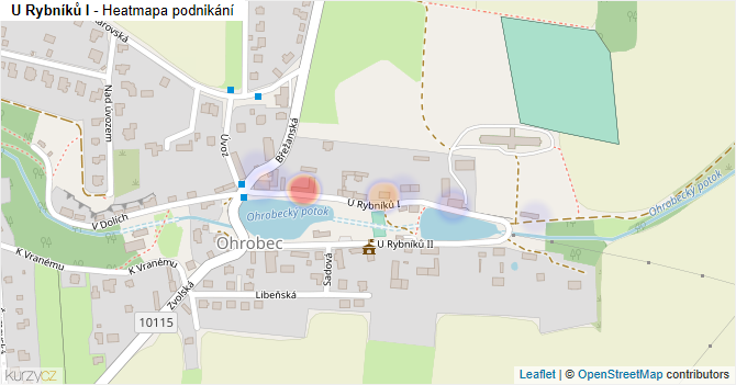 U Rybníků I - mapa podnikání
