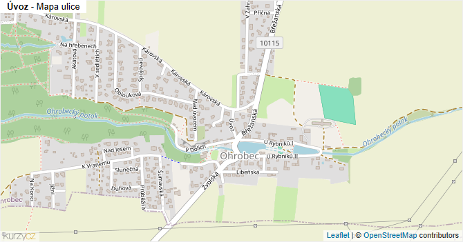 Úvoz - mapa ulice