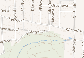 V březinách v obci Ohrobec - mapa ulice