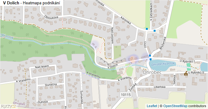 V Dolích - mapa podnikání
