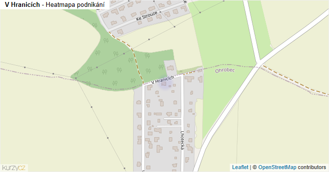 V Hranicích - mapa podnikání