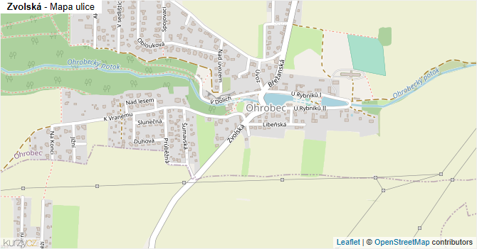 Zvolská - mapa ulice