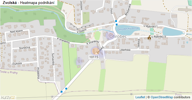Zvolská - mapa podnikání