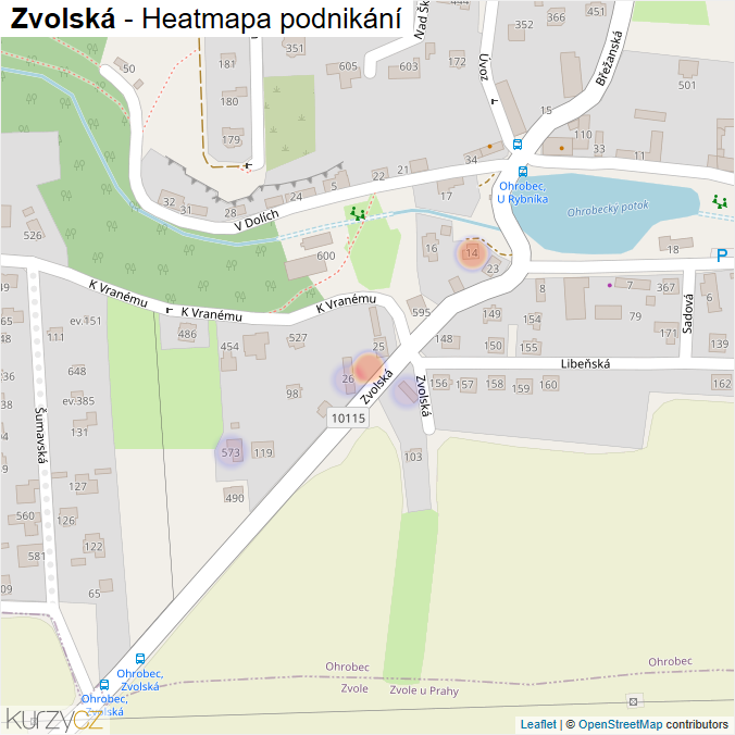 Mapa Zvolská - Firmy v ulici.