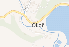 Okoř v obci Okoř - mapa části obce