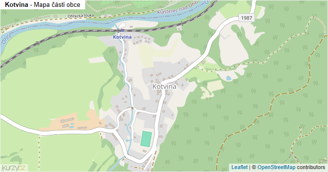 Kotvina - mapa části obce