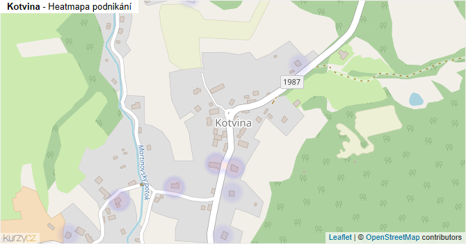 Kotvina - mapa podnikání