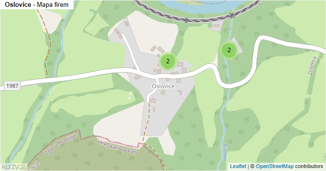Oslovice - mapa firem