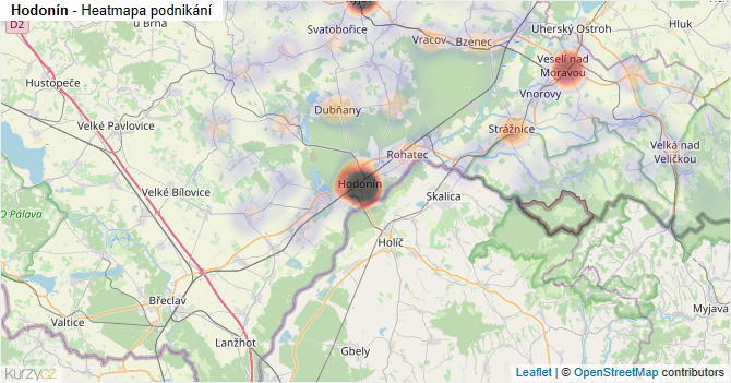 Hodonín - mapa podnikání