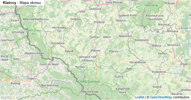 Klatovy - mapa okresu