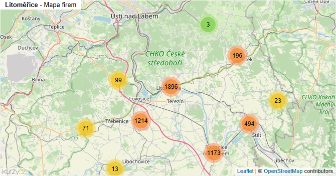 Litoměřice - mapa firem