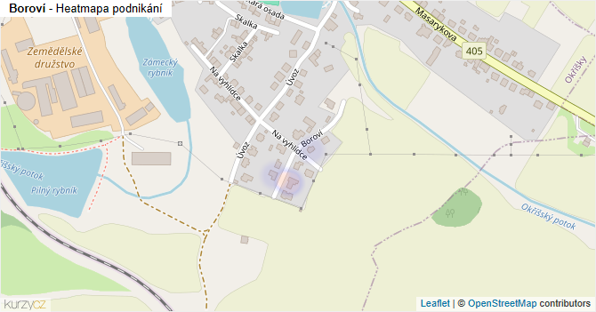 Boroví - mapa podnikání