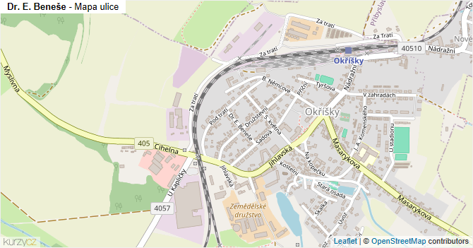 Dr. E. Beneše - mapa ulice