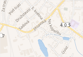 Kostelní v obci Okříšky - mapa ulice
