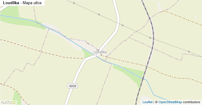 Loudilka - mapa ulice