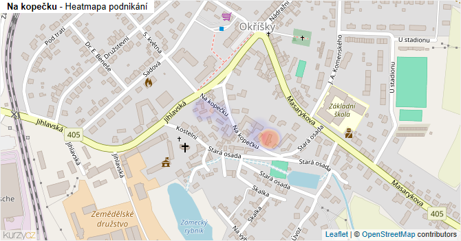 Na kopečku - mapa podnikání
