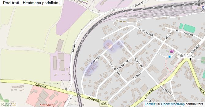 Pod tratí - mapa podnikání