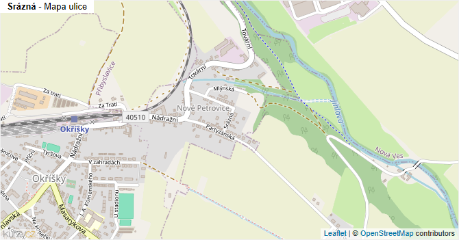 Srázná - mapa ulice