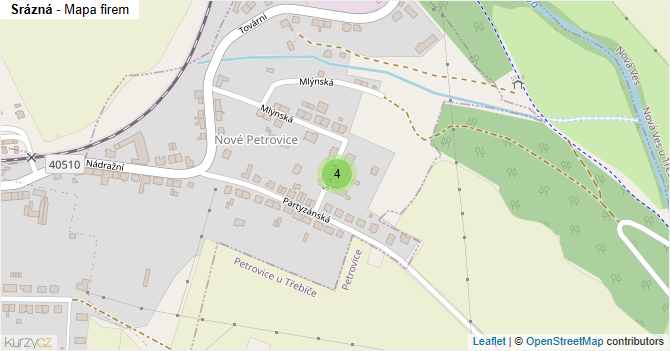 Srázná - mapa firem