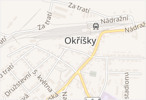 Tyršova v obci Okříšky - mapa ulice