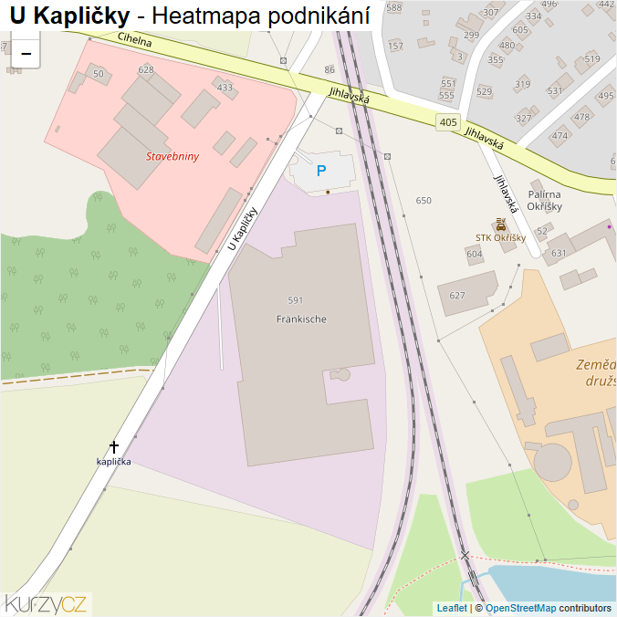 Mapa U Kapličky - Firmy v ulici.