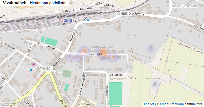 V zahradách - mapa podnikání