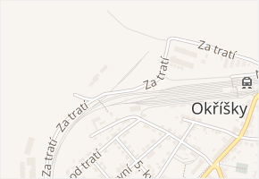 Za tratí v obci Okříšky - mapa ulice