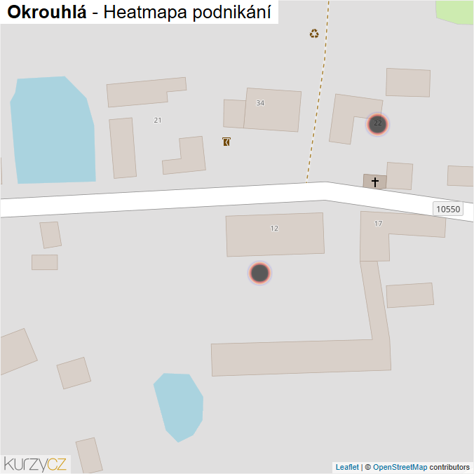 Mapa Okrouhlá - Firmy v obci.