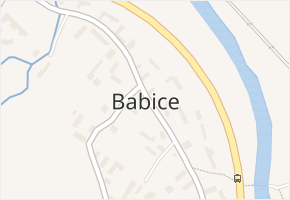 Babice v obci Okrouhlice - mapa části obce