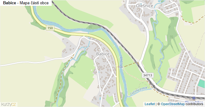 Babice - mapa části obce