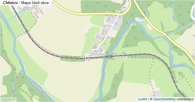 Chlístov - mapa části obce