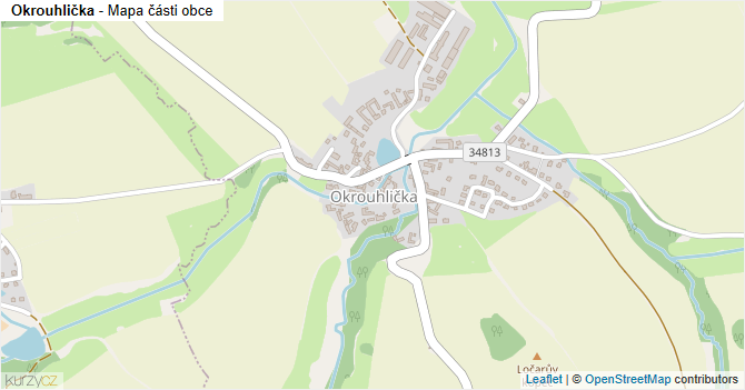 Okrouhlička - mapa části obce