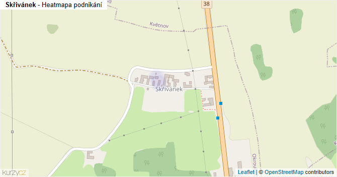 Skřivánek - mapa podnikání
