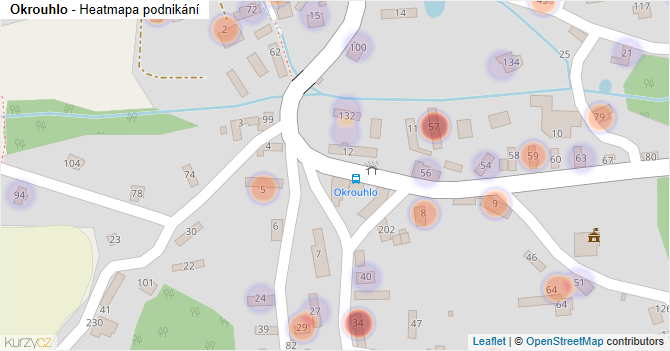 Okrouhlo - mapa podnikání
