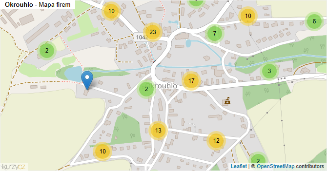 Okrouhlo - mapa firem