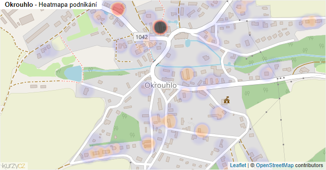 Okrouhlo - mapa podnikání