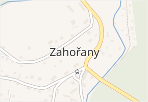 Zahořany v obci Okrouhlo - mapa části obce