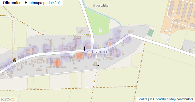 Olbramice - mapa podnikání