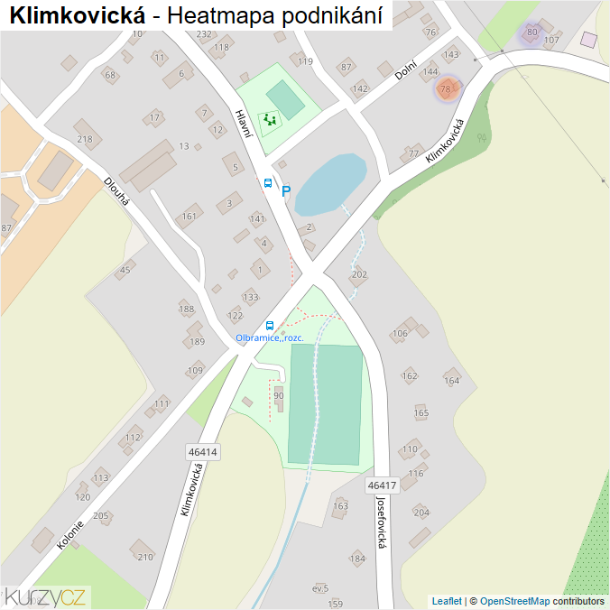 Mapa Klimkovická - Firmy v ulici.