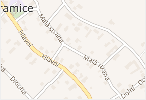Malá strana v obci Olbramice - mapa ulice