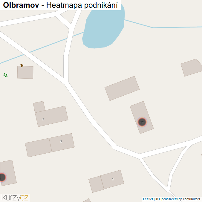 Mapa Olbramov - Firmy v obci.