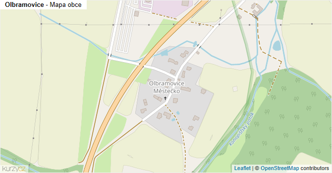 Olbramovice - mapa obce