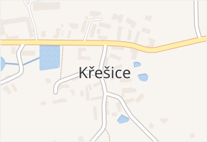 Křešice v obci Olbramovice - mapa části obce