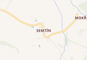 Semtín v obci Olbramovice - mapa části obce