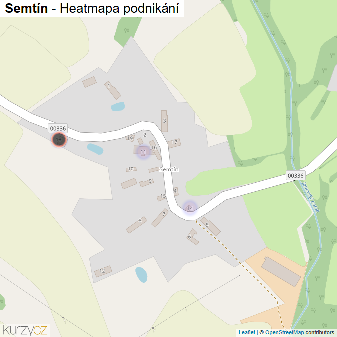 Mapa Semtín - Firmy v části obce.